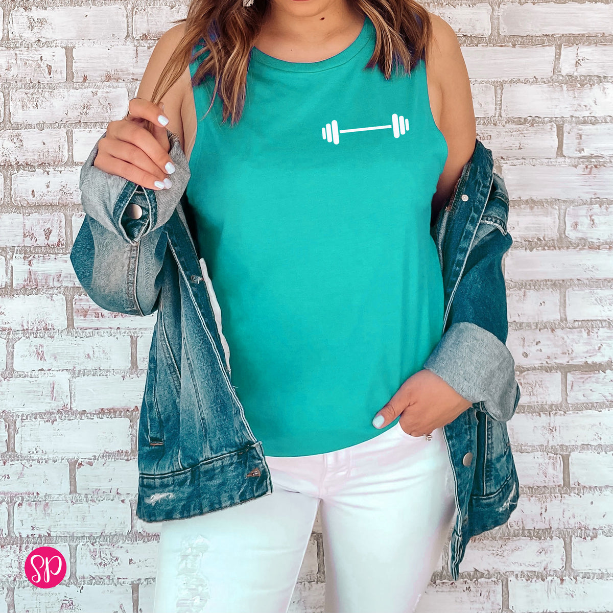 Barbell Muscle Tee (Chest Print)