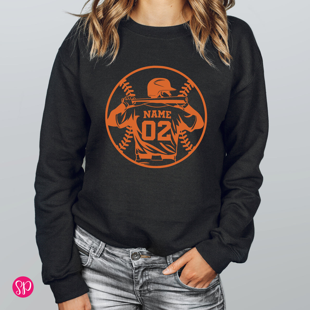 Baseball Player Silhouette Sweatshirt
