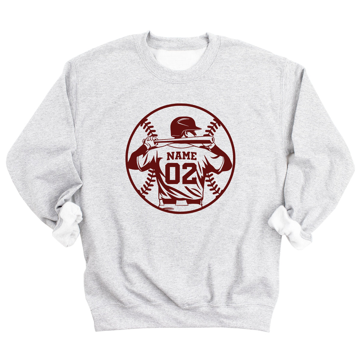 Baseball Player Silhouette Sweatshirt