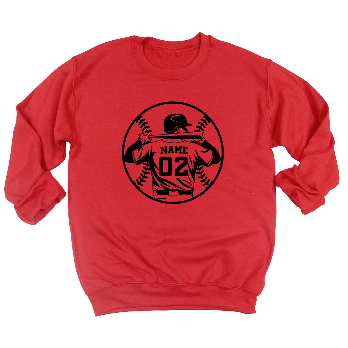 Baseball Player Silhouette Sweatshirt