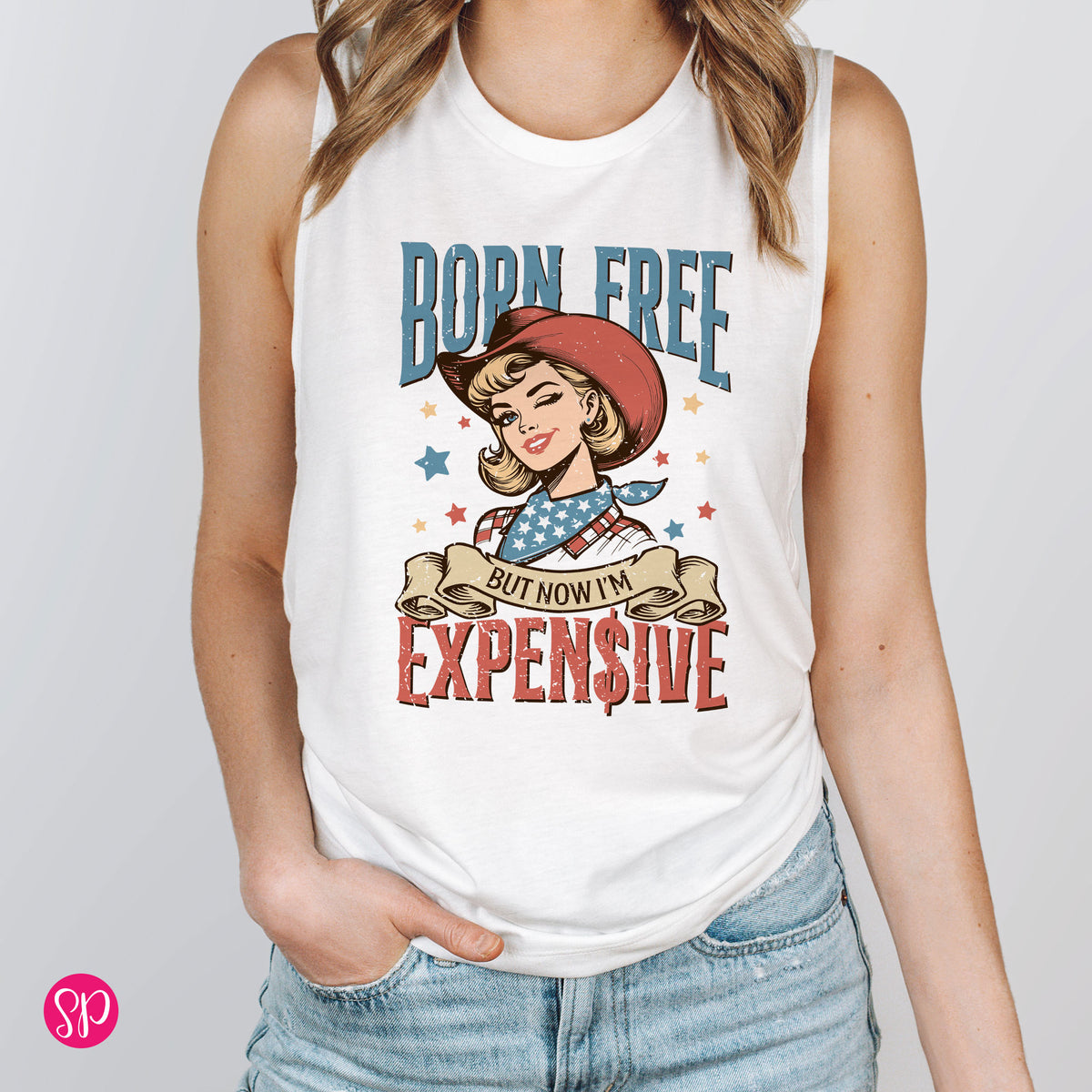 Born Free But Now I'm Expensive Muscle Tee