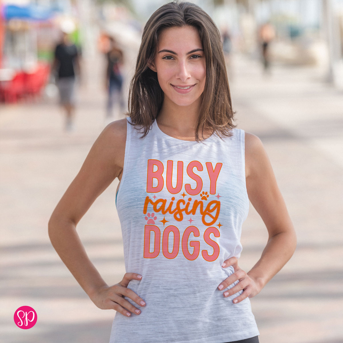 Busy Raising Dogs Muscle Tee