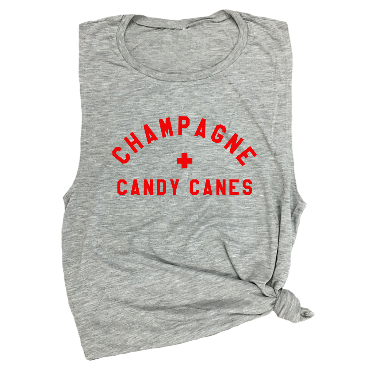 Champagne + Candy Canes Muscle Tee