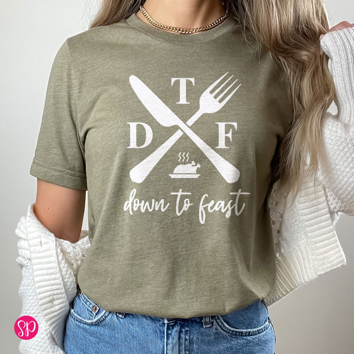 DTF Down To Feast Thanksgiving Eating Turkey  T-Shirt