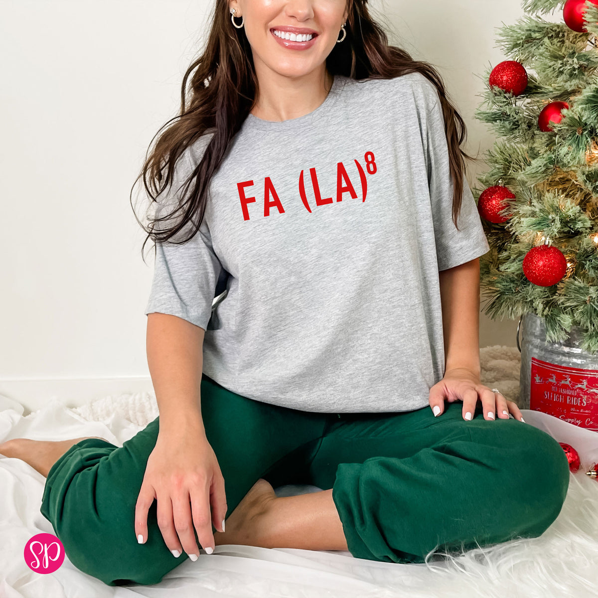 Fa La 8 Christmas Math Teacher Holiday Tshirt