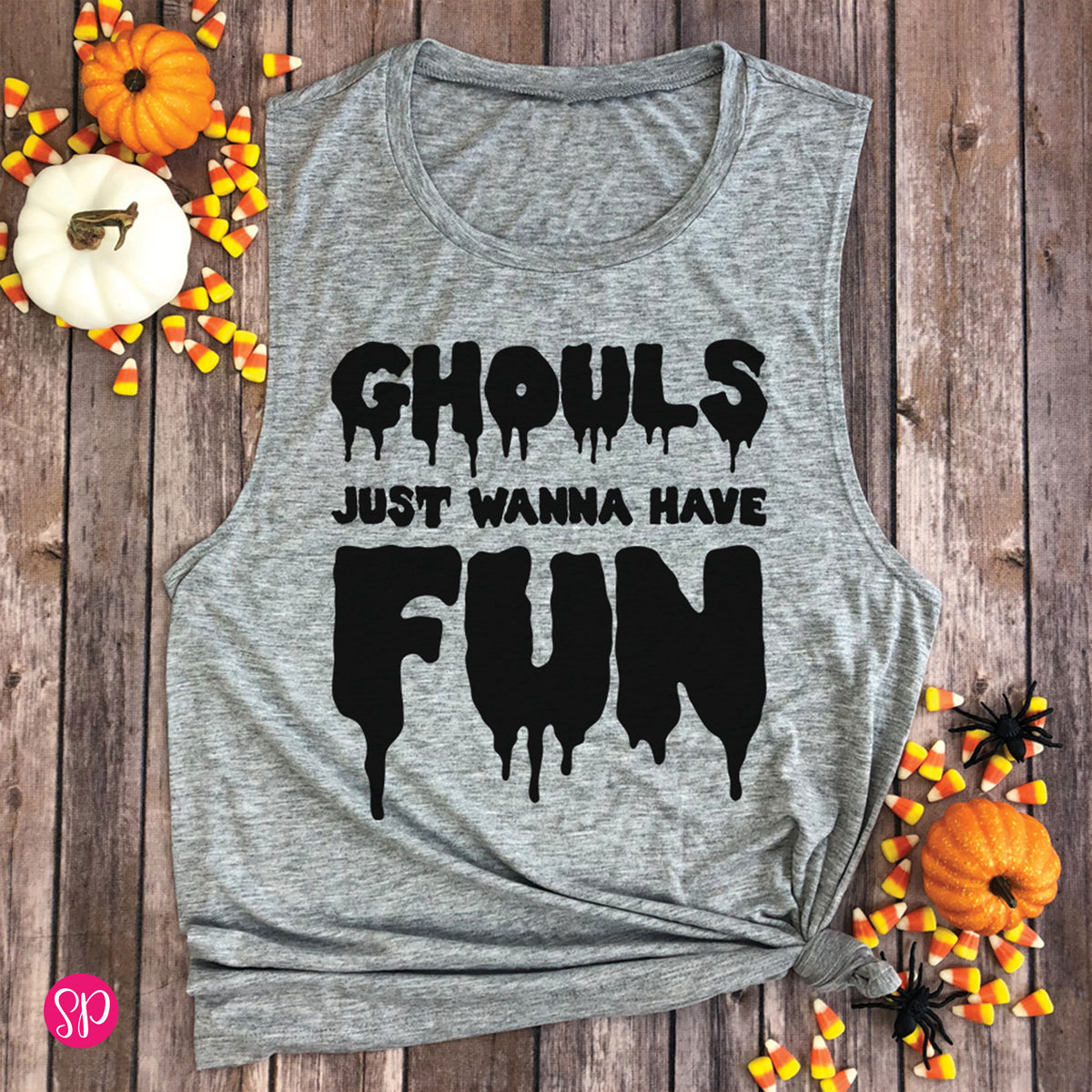 Ghouls Just Wanna Have Fun Halloween Girls Trip Bachelorette Muscle Tank Top