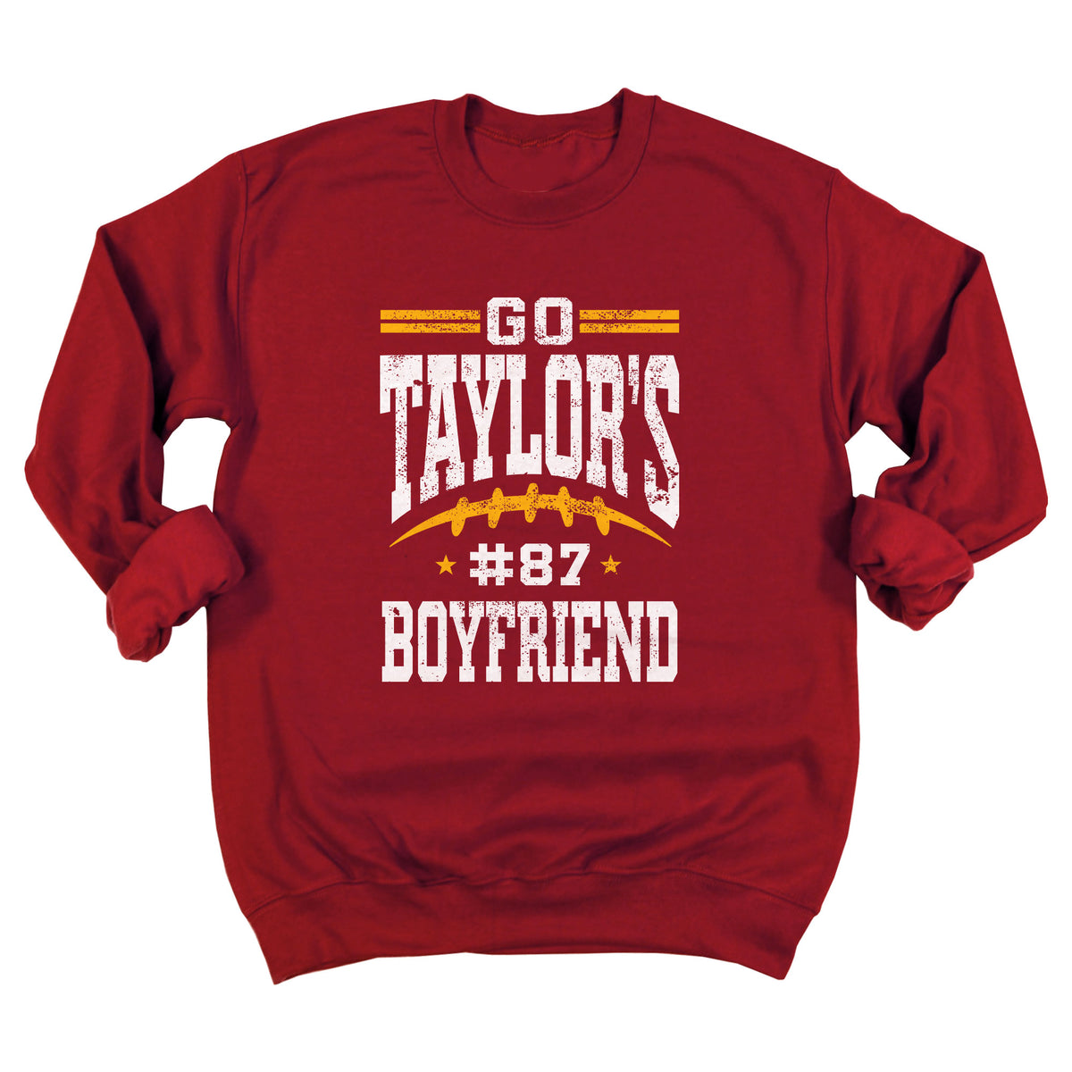 Go Taylor's Boyfriend Sweatshirt (YELLOW & WHITE INK)