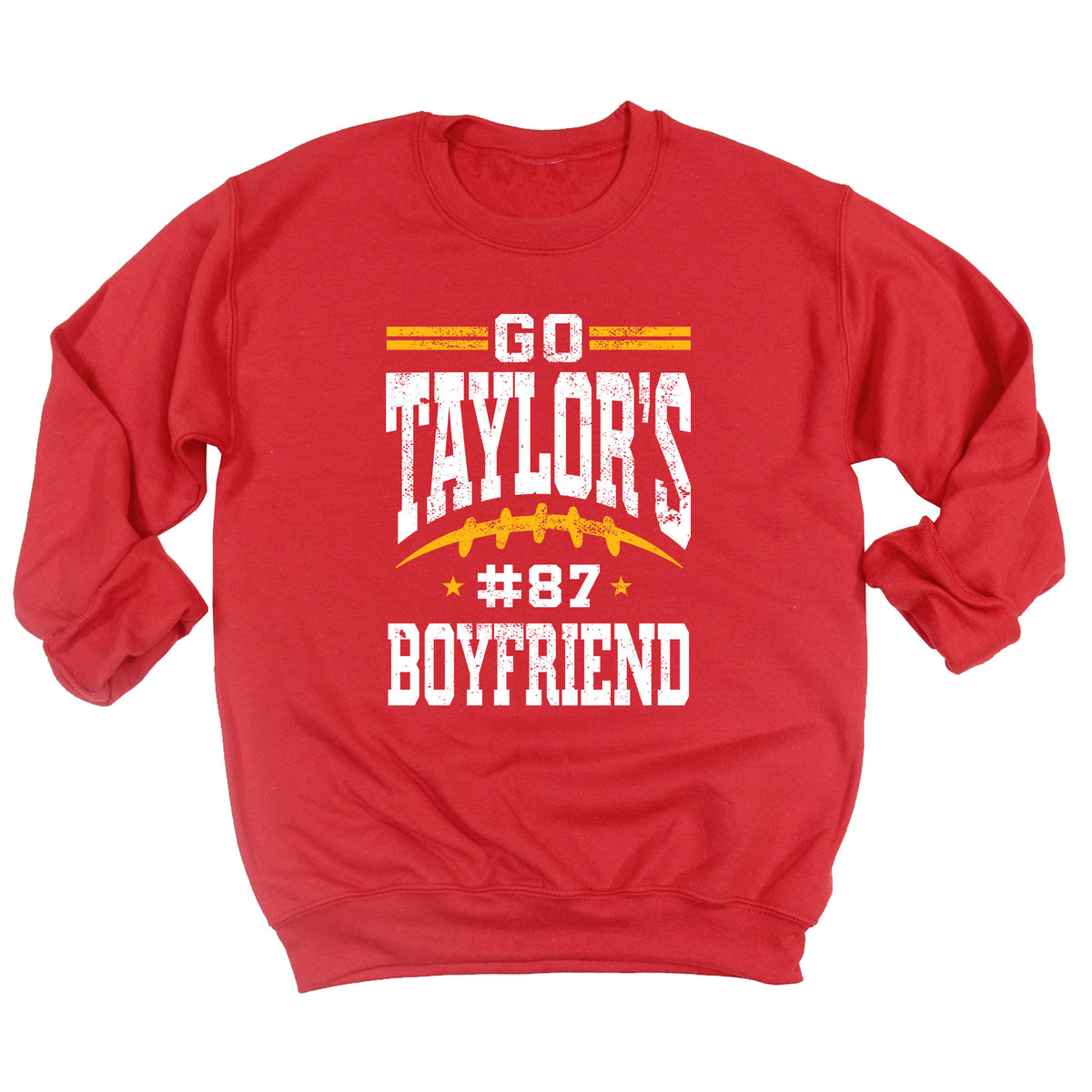 Go Taylor's Boyfriend Sweatshirt (YELLOW & WHITE INK)