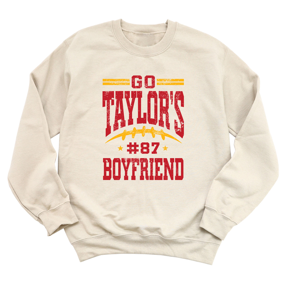 Go Taylor's Boyfriend Sweatshirt (RED & YELLOW INK)