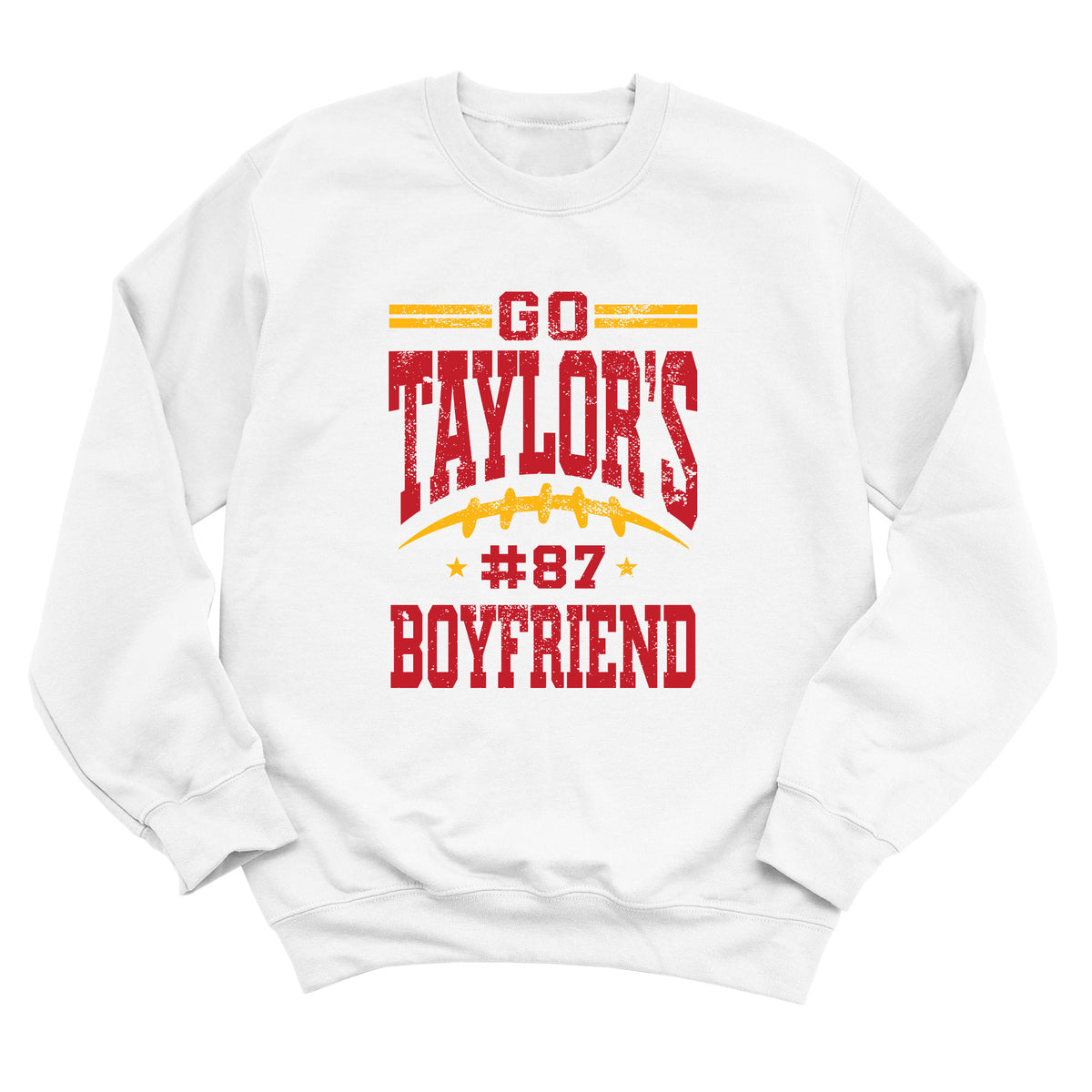 Go Taylor's Boyfriend Sweatshirt (RED & YELLOW INK)