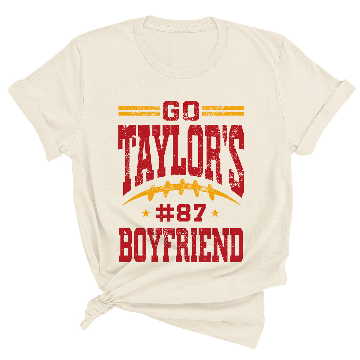 Go Taylor's Boyfriend Unisex T-Shirt (RED & YELLOW INK)