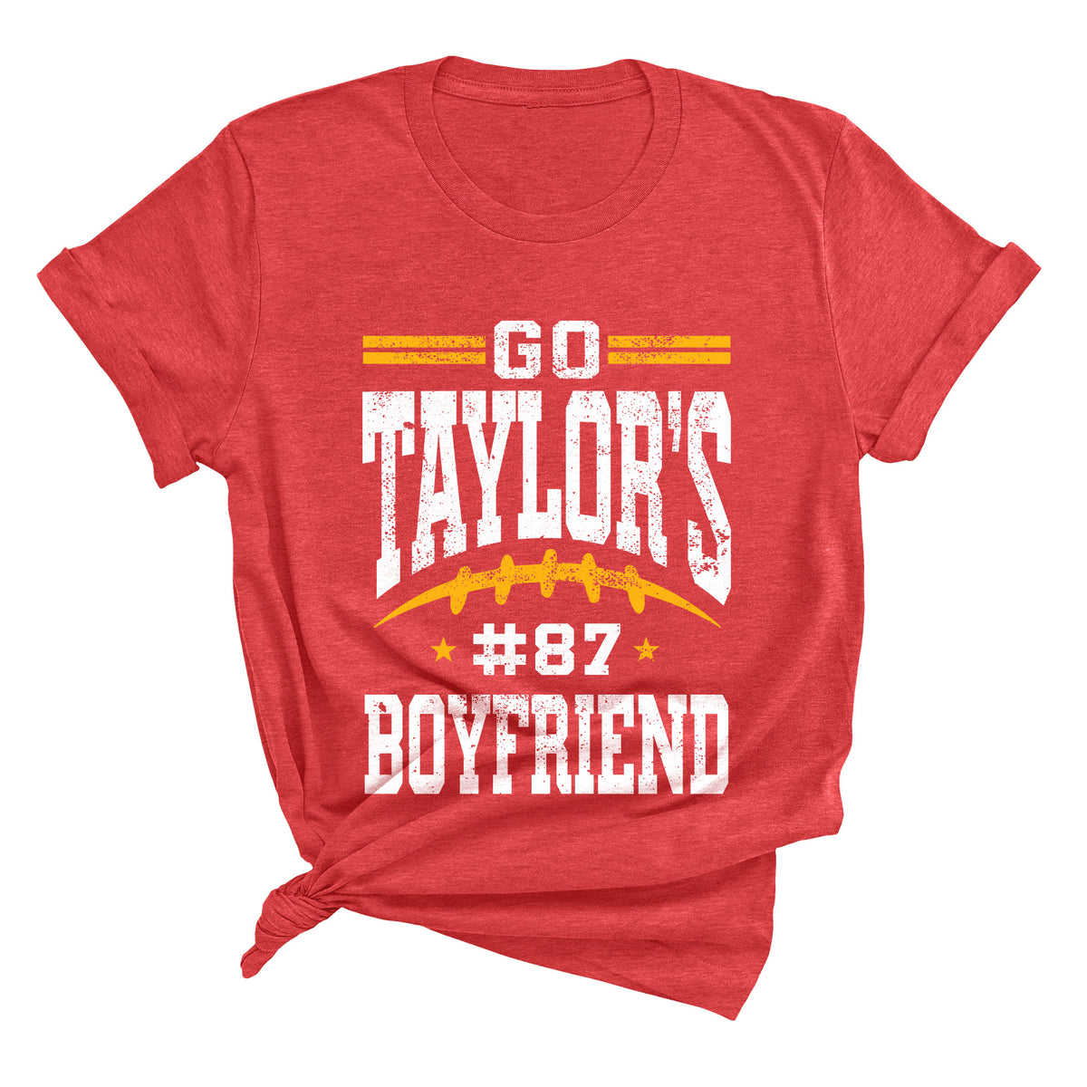 Go Taylor's Boyfriend Unisex T-Shirt (YELLOW & WHITE INK)