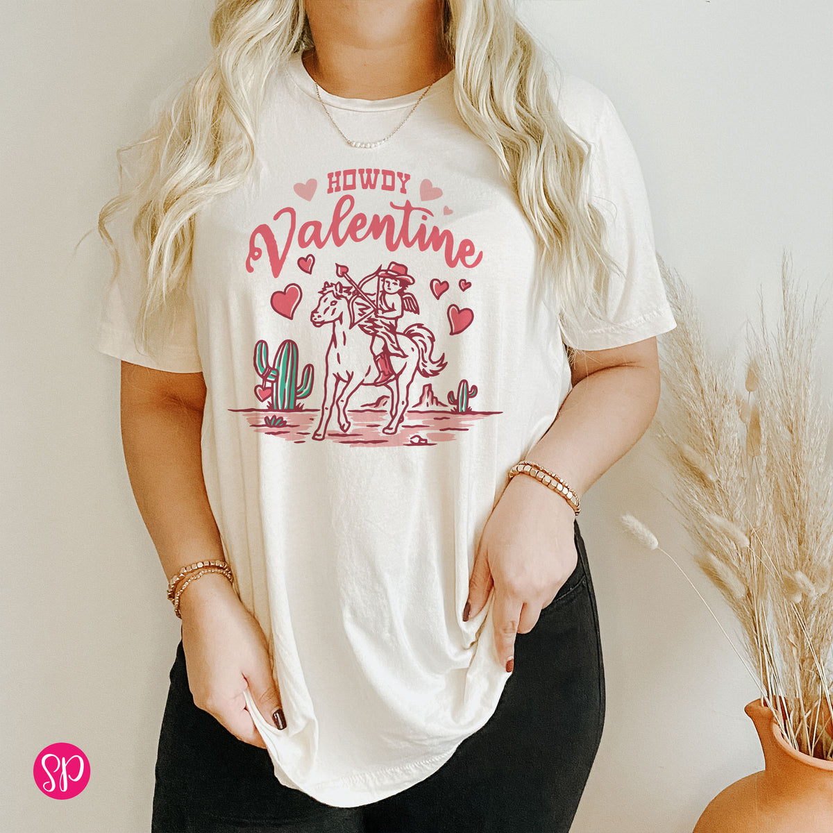 Howdy Valentine with Cupid Horse Unisex T-Shirt