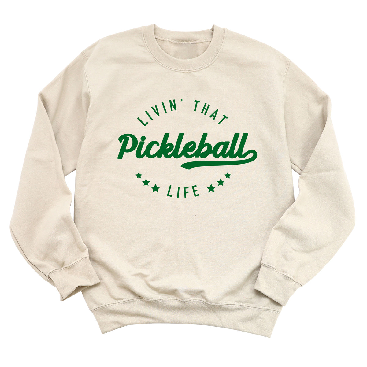 Livin' That Pickleball Life Sweatshirt (GREEN INK)