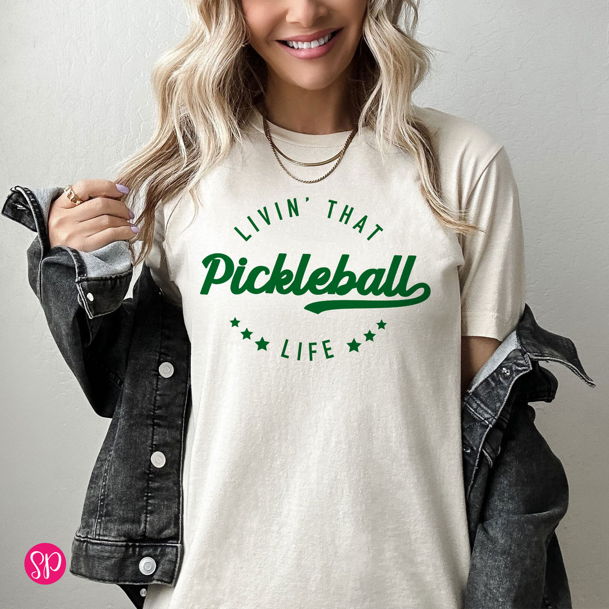 Livin' That Pickleball Life Unisex T-Shirt (GREEN INK)