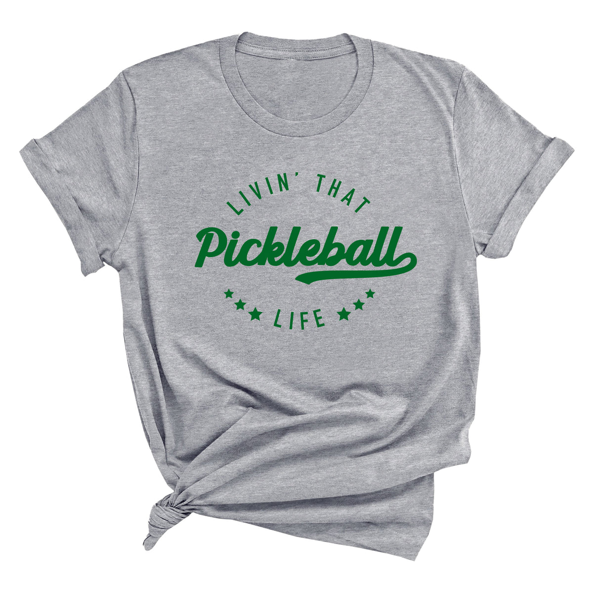 Livin' That Pickleball Life Unisex T-Shirt (GREEN INK)