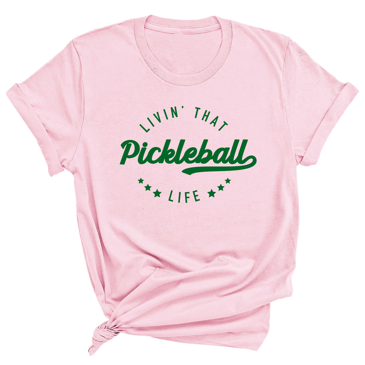 Livin' That Pickleball Life Unisex T-Shirt (GREEN INK)