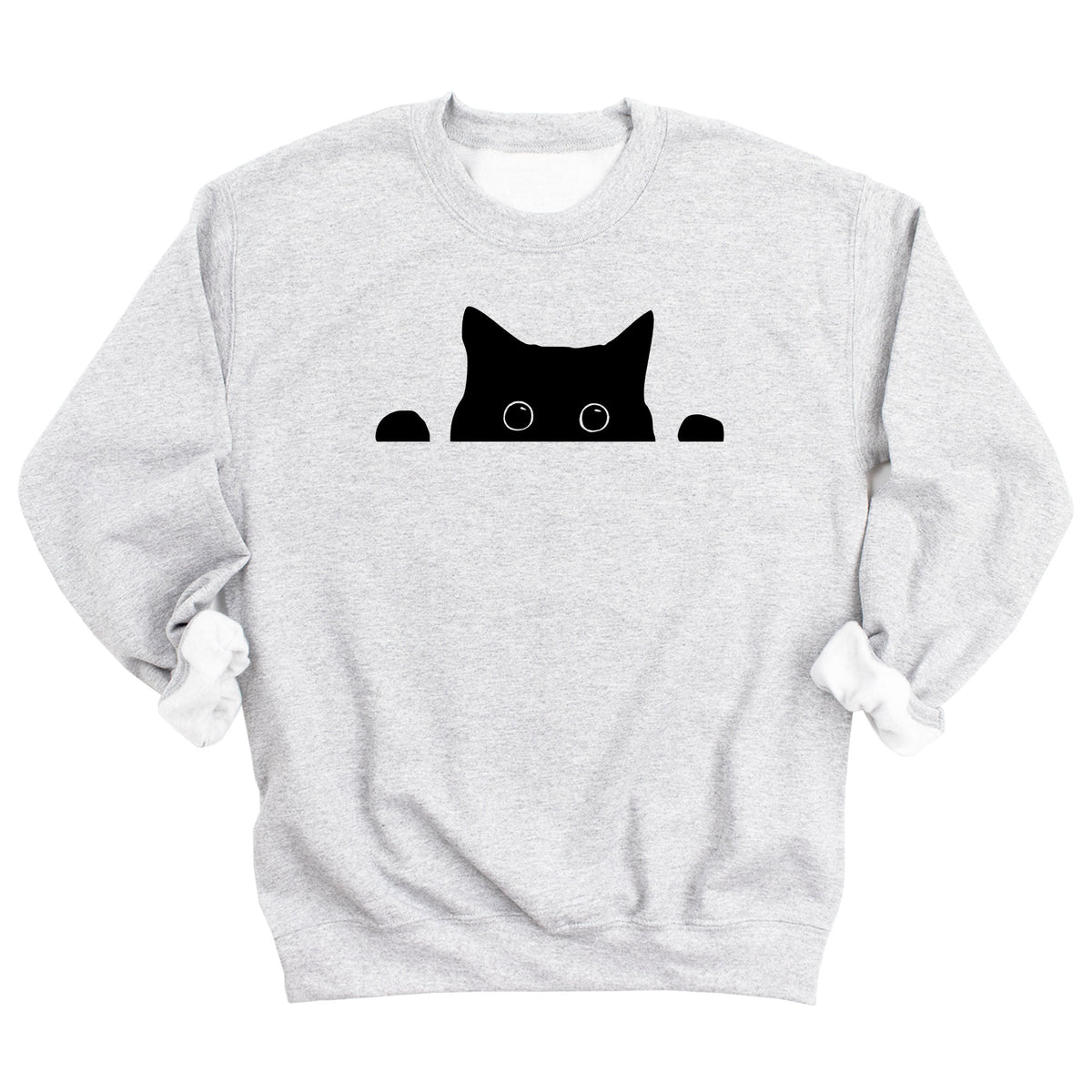 Peeking Black Cat Sweatshirt