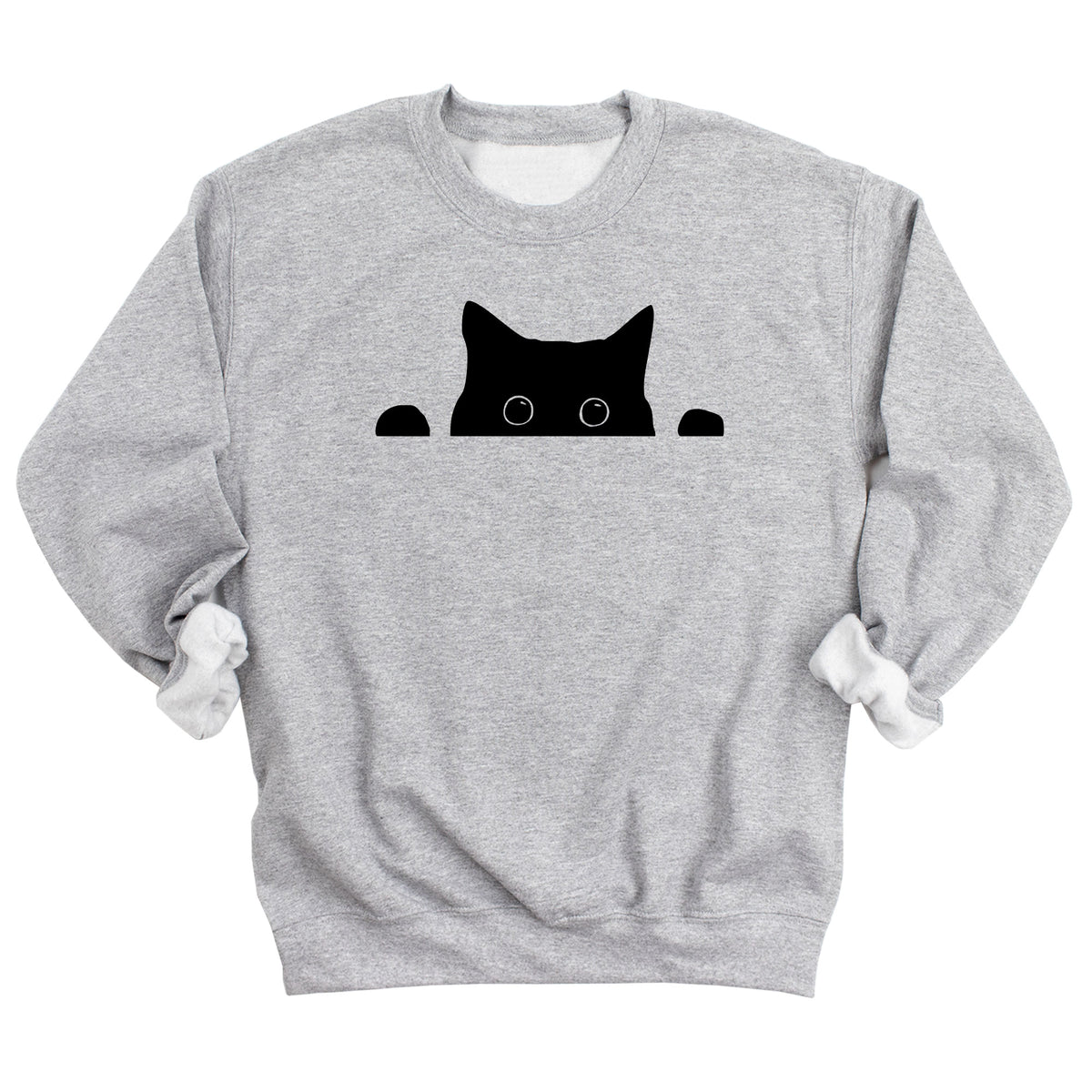 Peeking Black Cat Sweatshirt