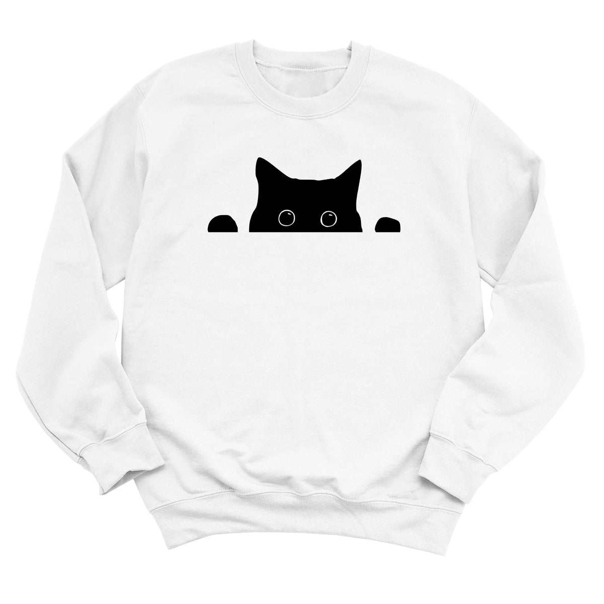 Peeking Black Cat Sweatshirt