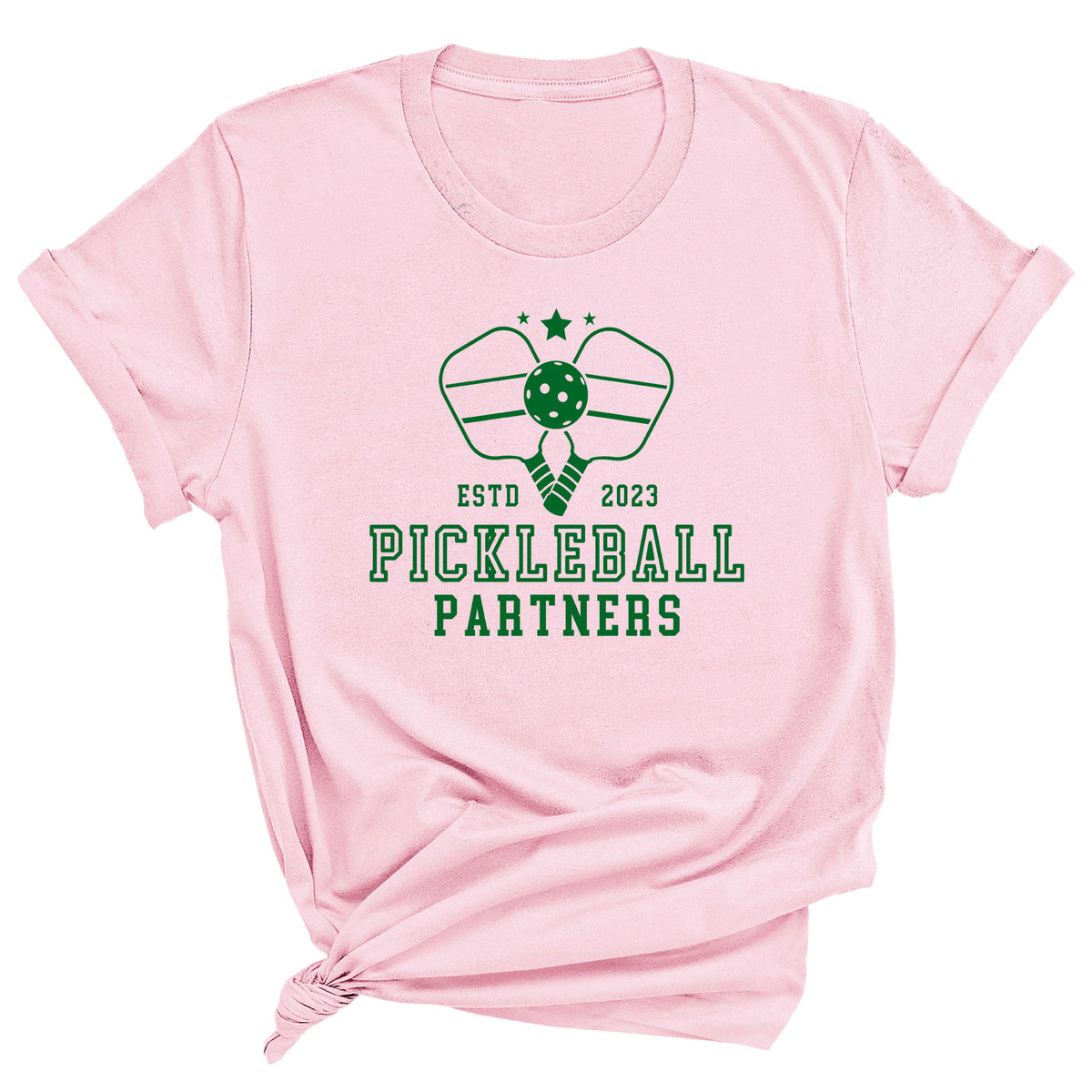 Pickleball Partners Since Custom Year Unisex T-Shirt (GREEN INK)