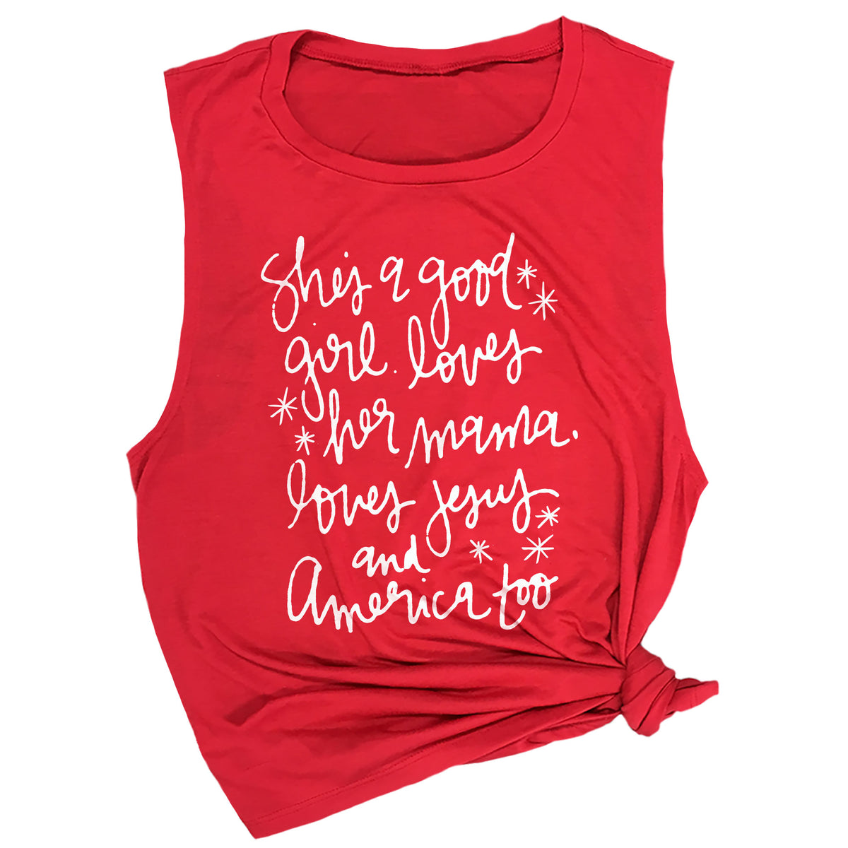 Loves Jesus and America Too Muscle Tee