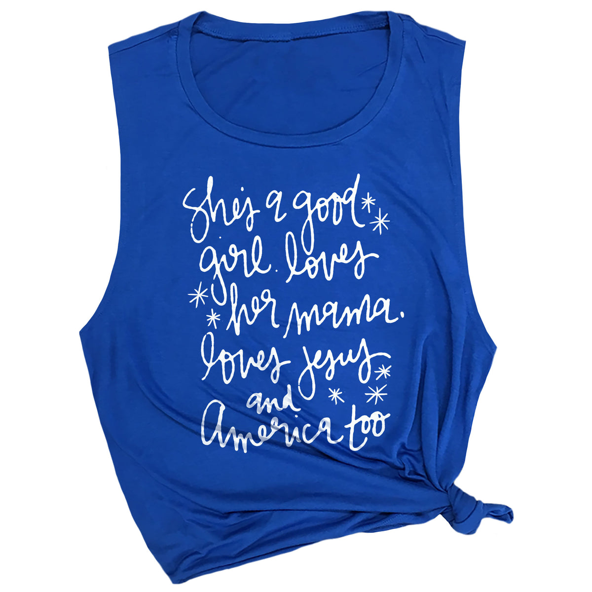 Loves Jesus and America Too Muscle Tee