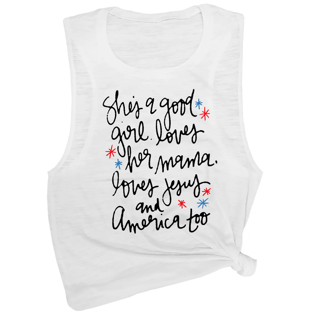 Loves Jesus and America Too Muscle Tee
