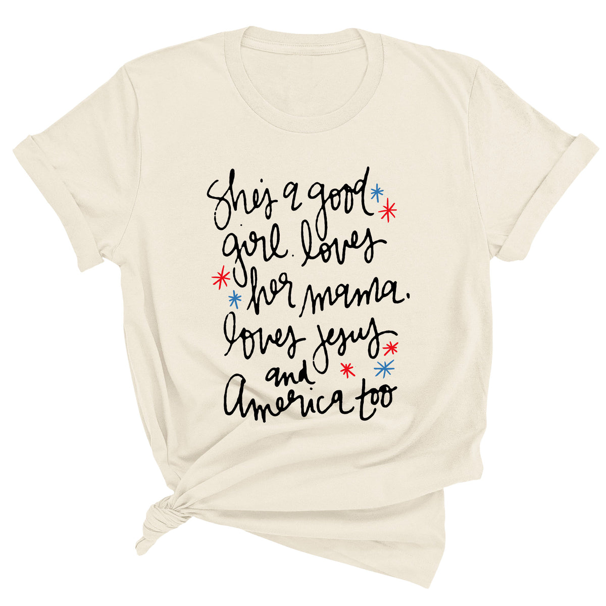 Loves Jesus and America Too Unisex T-Shirt