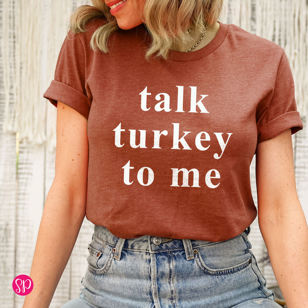 Talk Turkey To Me Thanksgiving Dinner Funny Cute Graphic Tee Shirt 