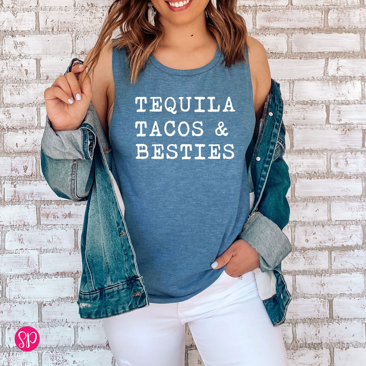 Tequila Tacos & Besties Muscle Tee