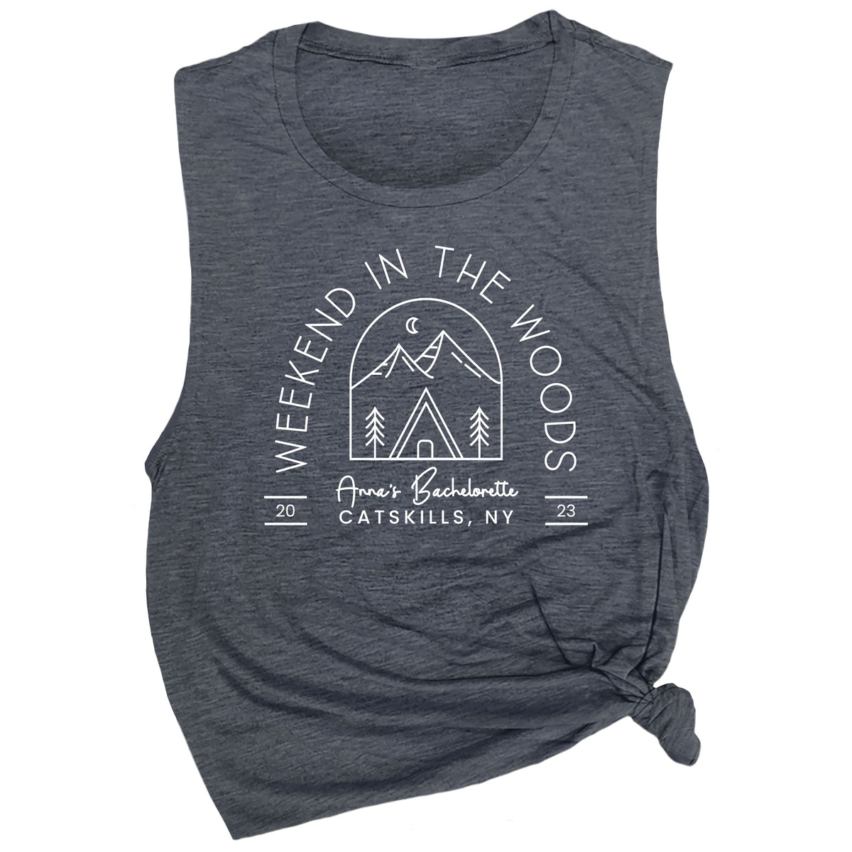 Personalized Weekend in the Woods Muscle Tee
