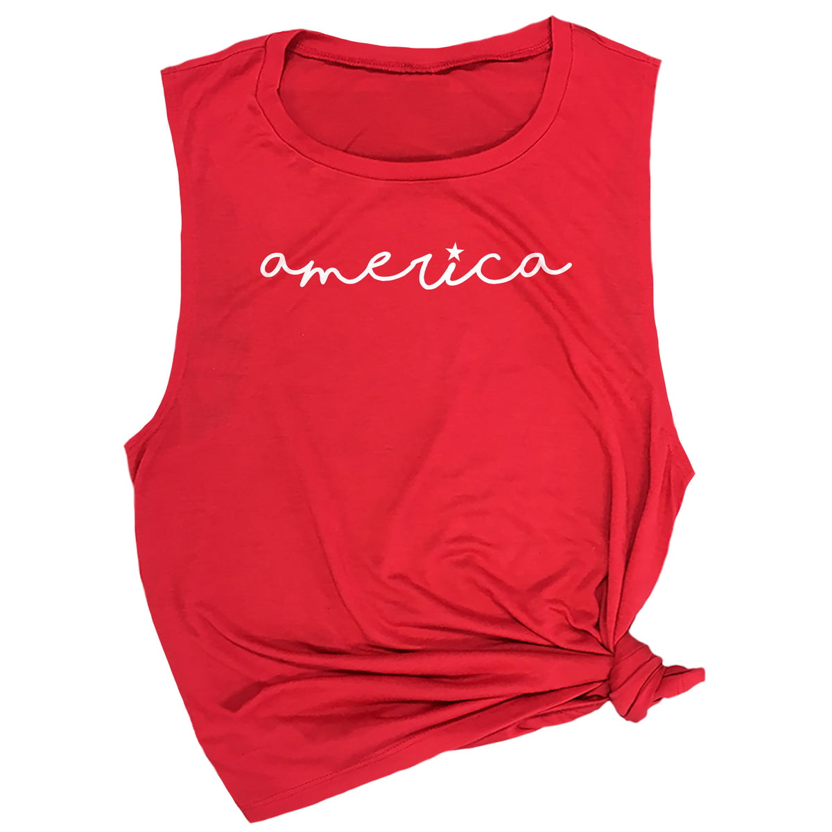 America with Star I Muscle Tee