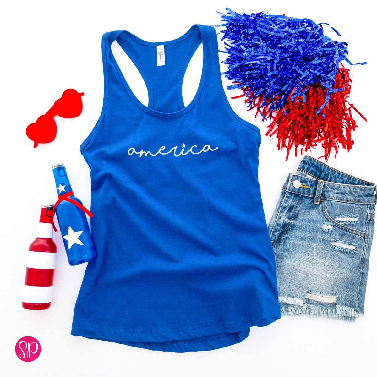 America with Star I Tank Top