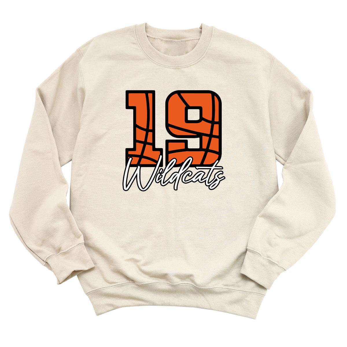 Basketball Numbers with Custom Team Name Sweatshirt