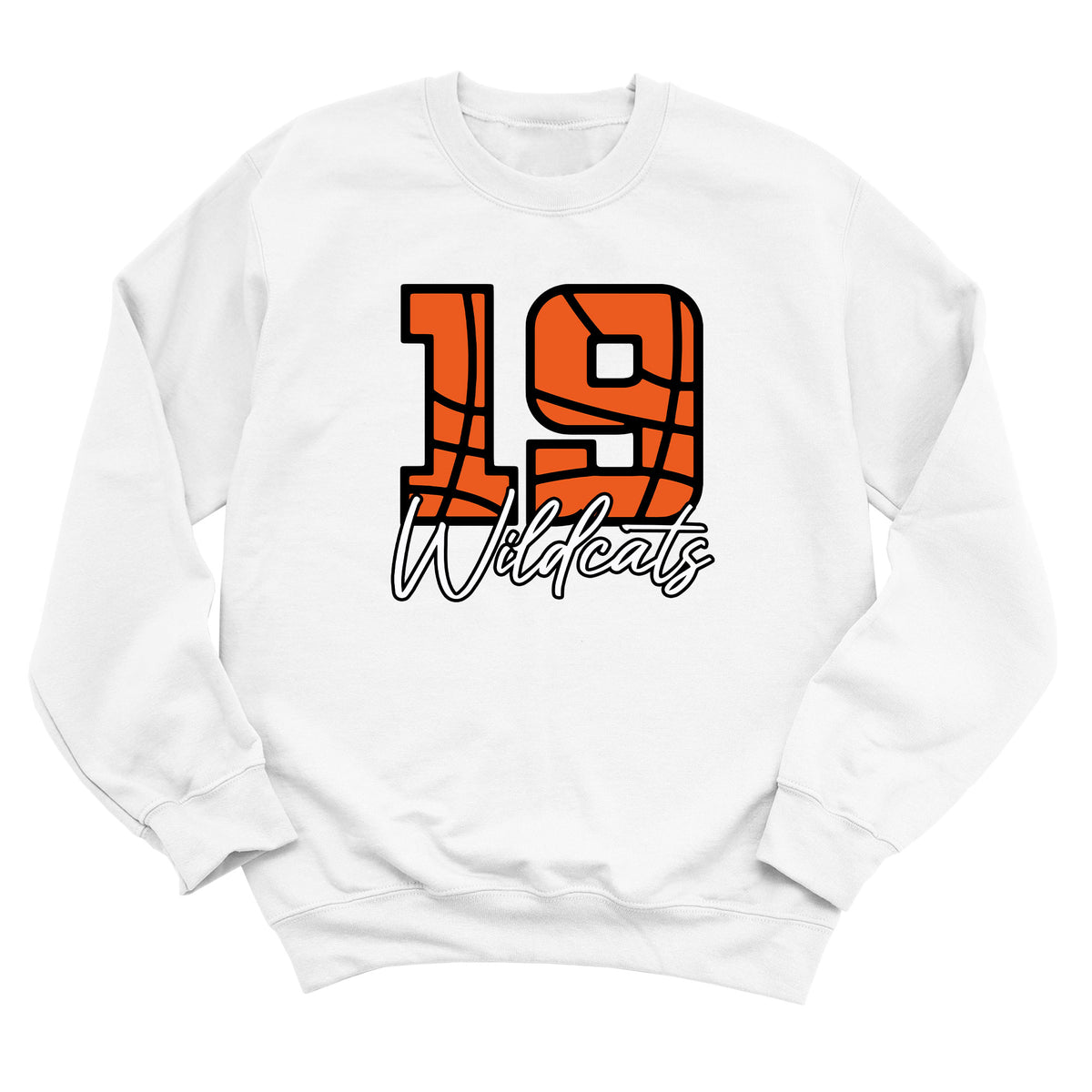 Basketball Numbers with Custom Team Name Sweatshirt