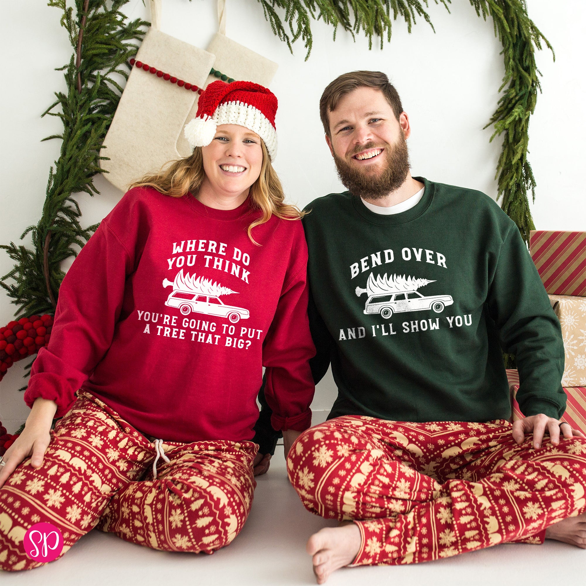 Couple holiday sweaters hotsell