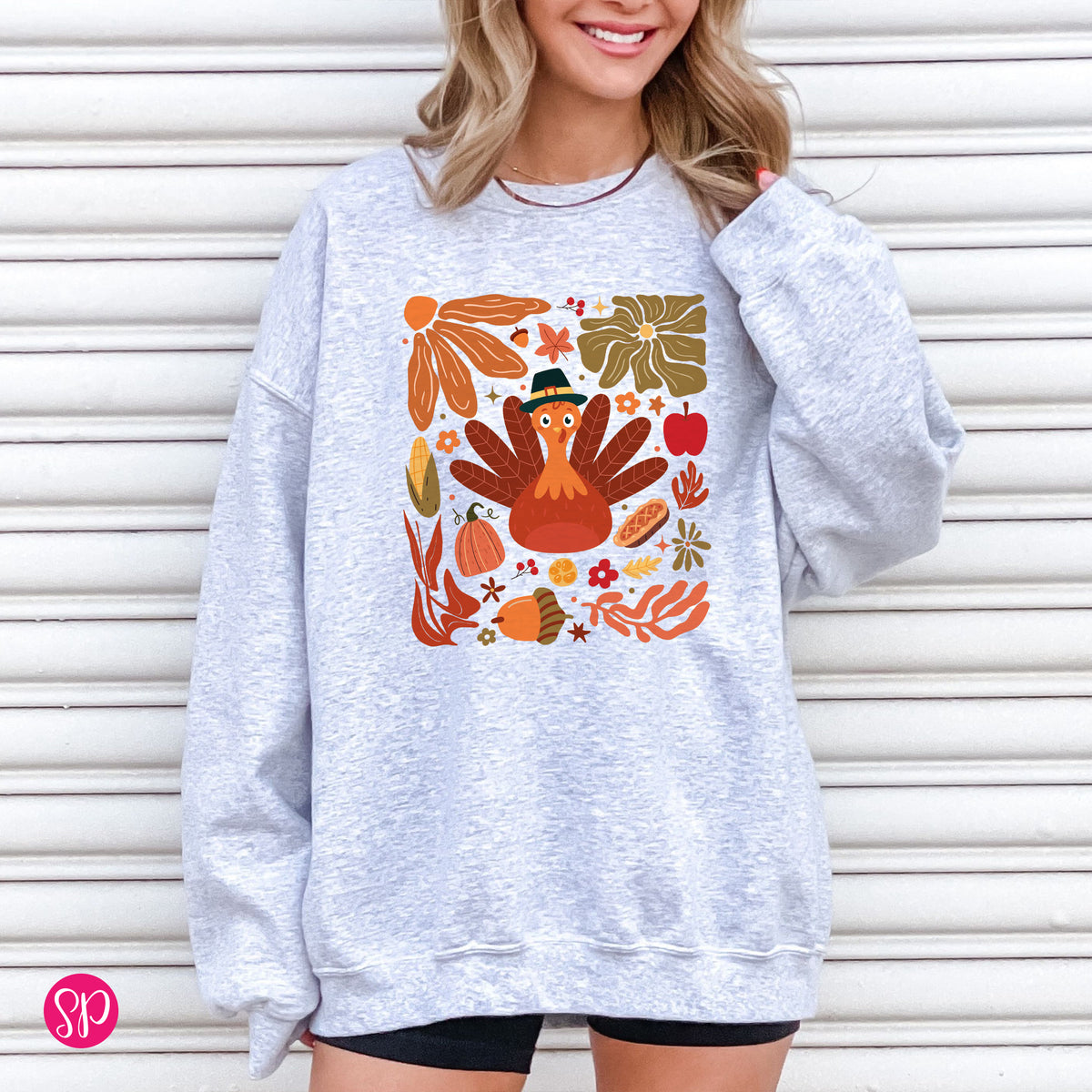 Boho Floral Turkey Sweatshirt