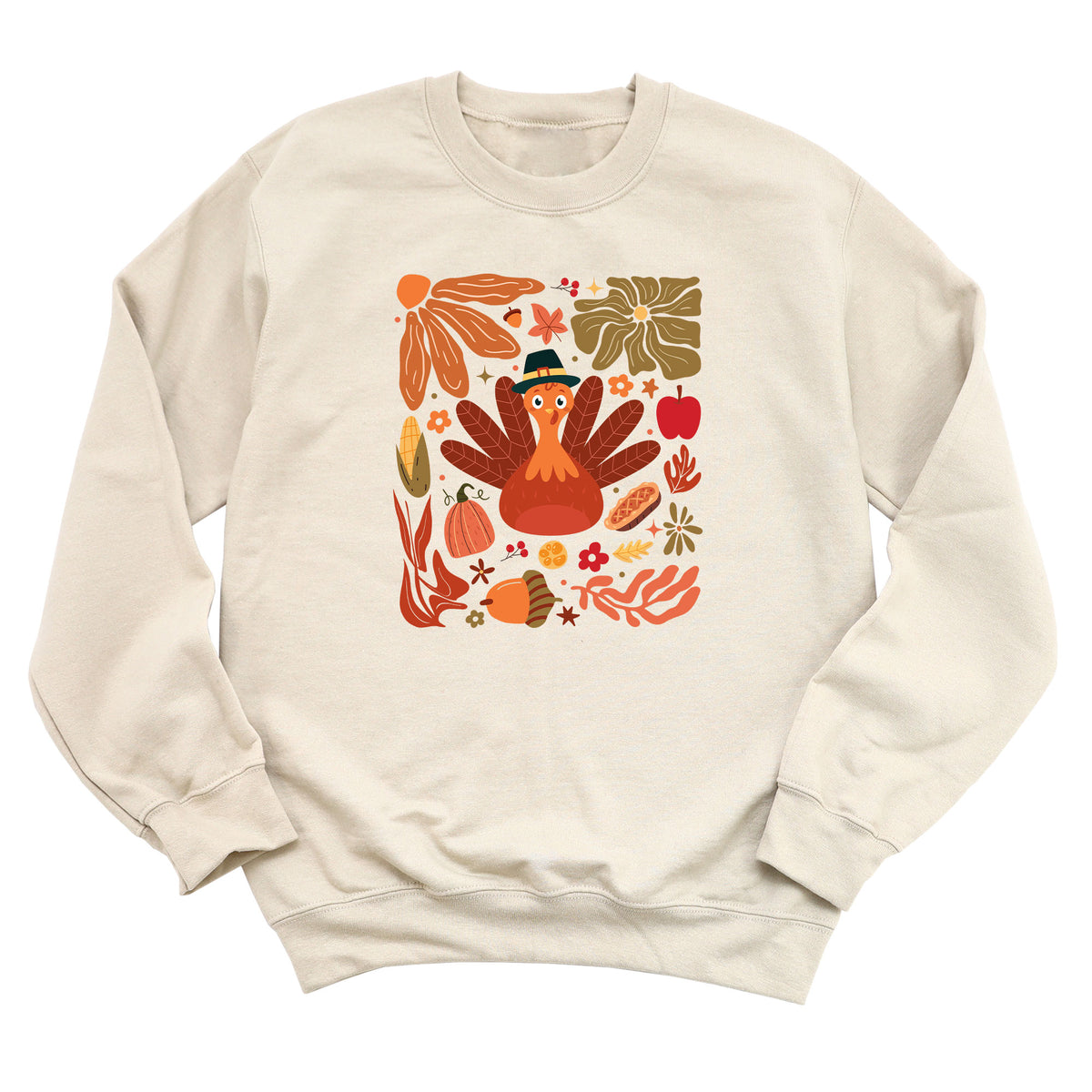 Boho Floral Turkey Sweatshirt