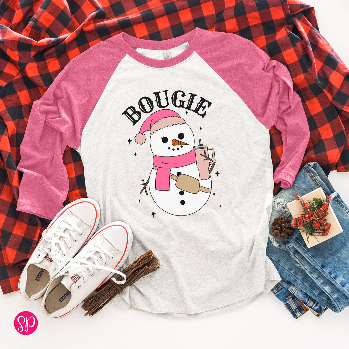 Bougie Snowman Raglan