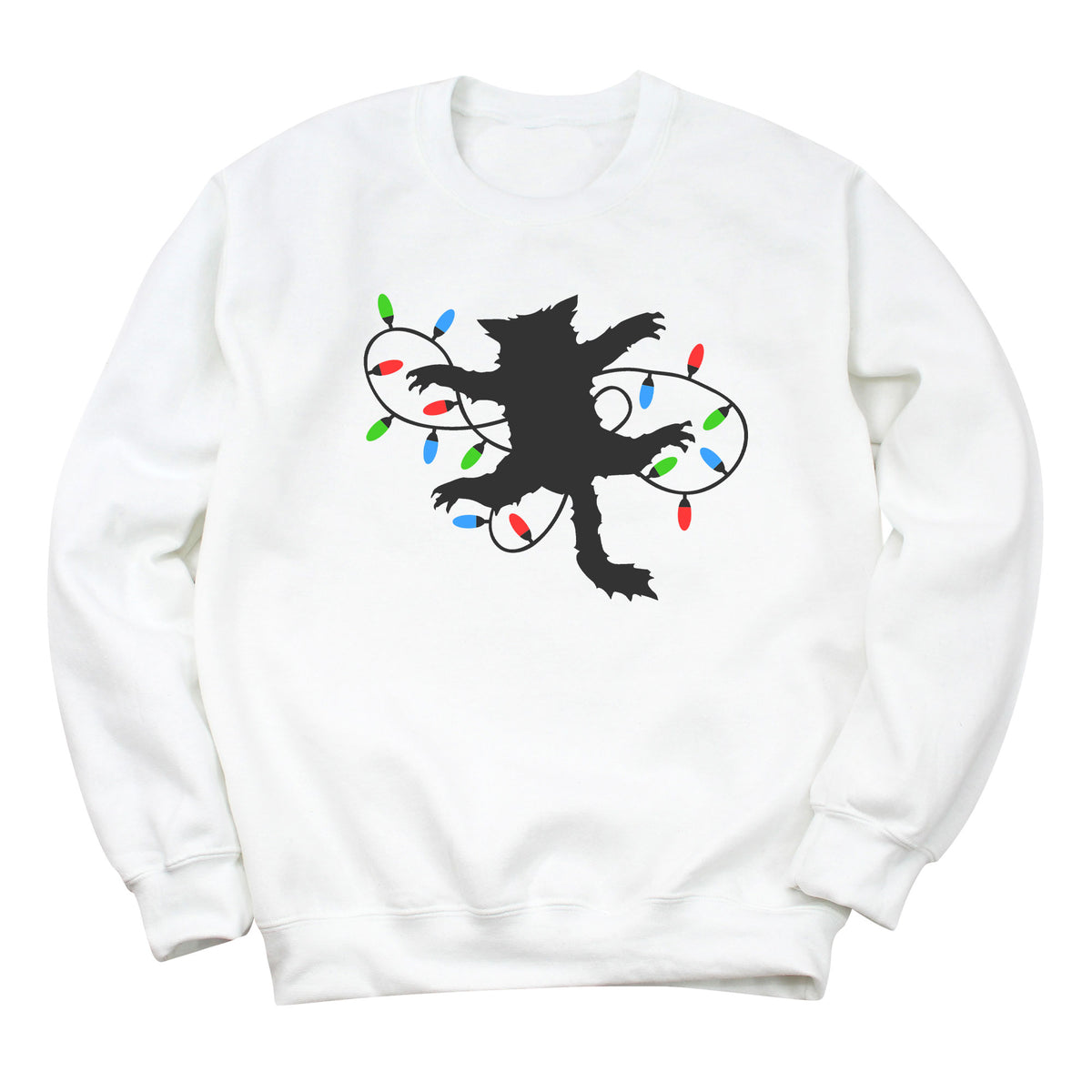 Christmas Cat with Lights Sweatshirt