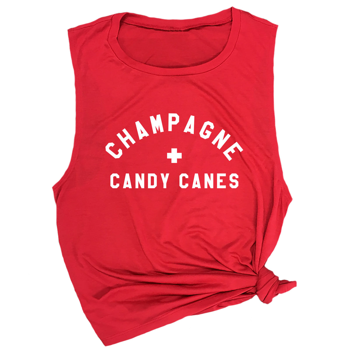 Champagne + Candy Canes Muscle Tee