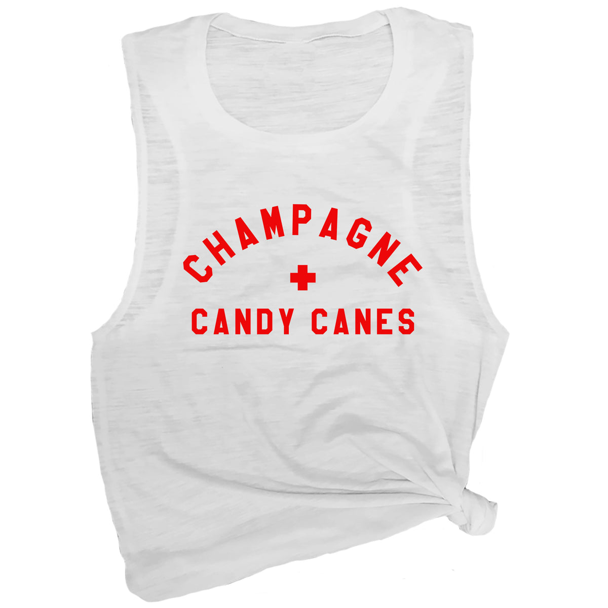 Champagne + Candy Canes Muscle Tee