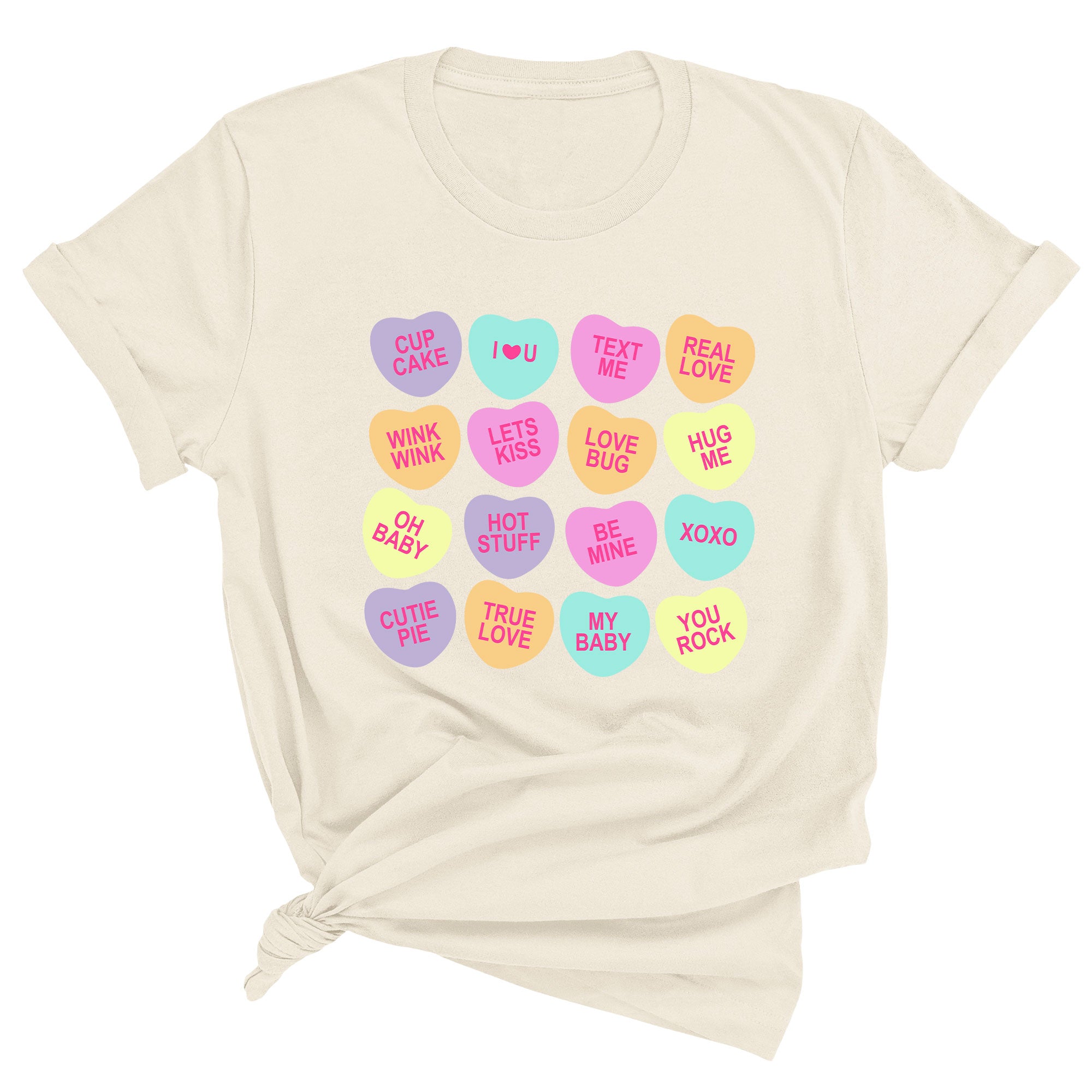 Candy Conversation Hearts Unisex T-Shirt – Spunky Pineapple