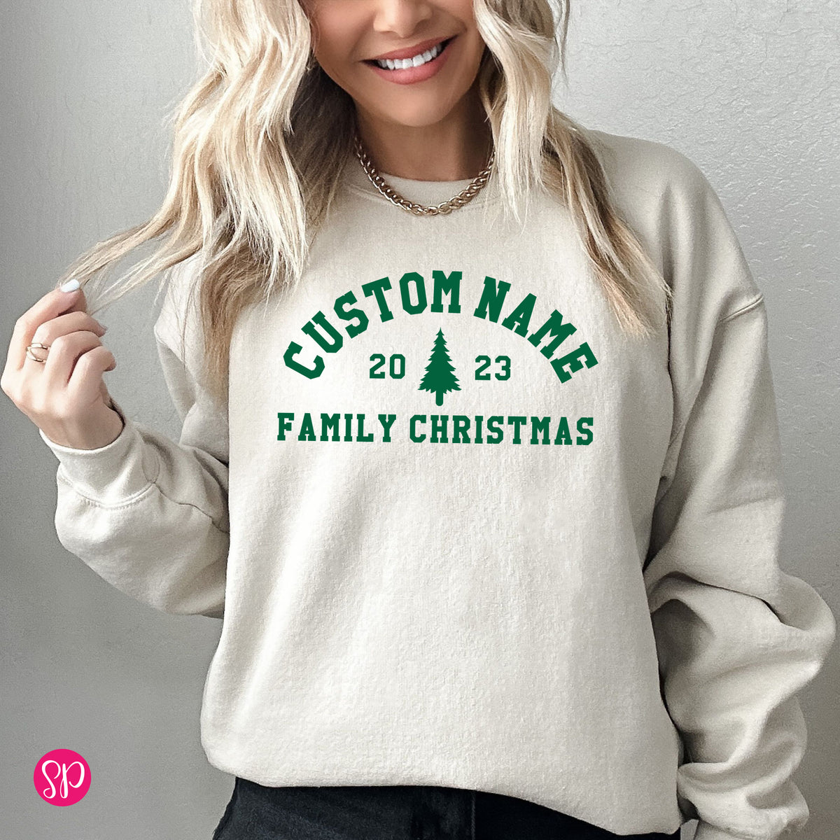 Custom Name Family Christmas Tree Sweatshirt