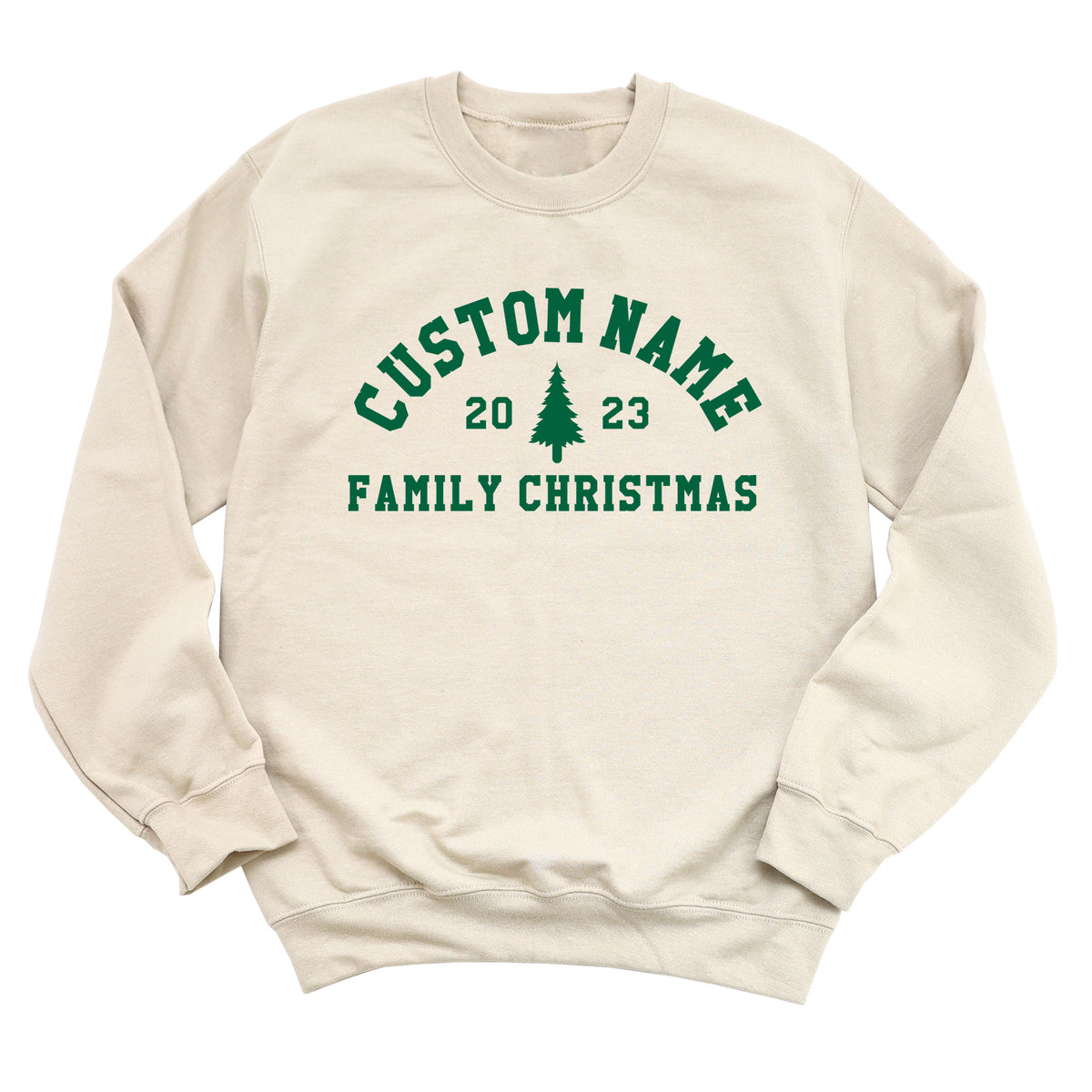Custom Name Family Christmas Tree Sweatshirt