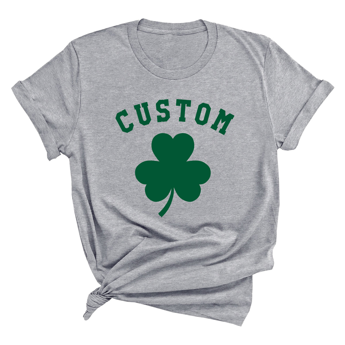 Custom Last Name Shamrock Unisex T-Shirt