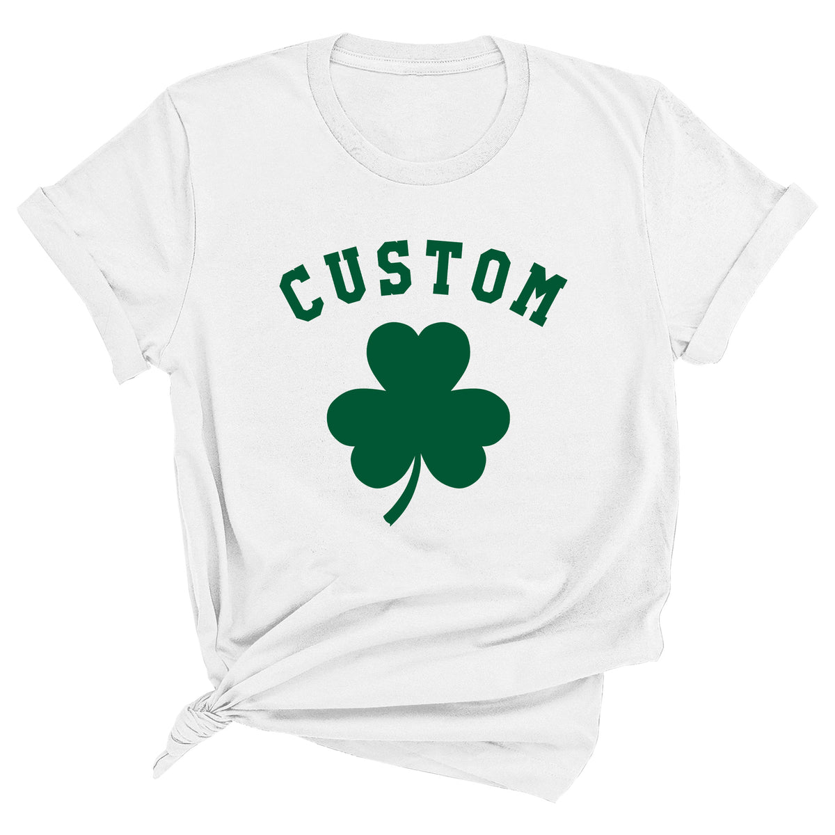 Custom Last Name Shamrock Unisex T-Shirt