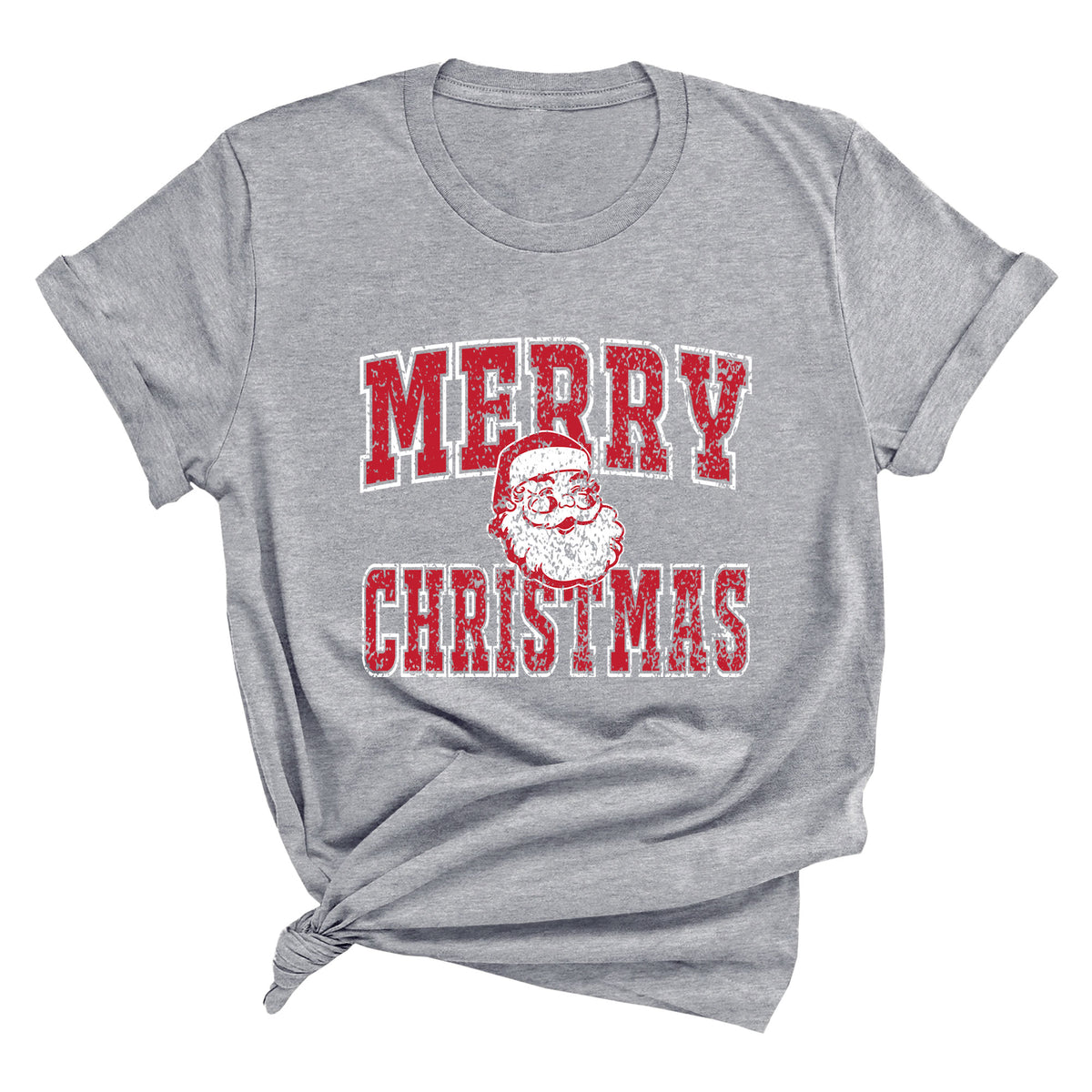 Distressed Merry Christmas with Santa Unisex T-Shirt