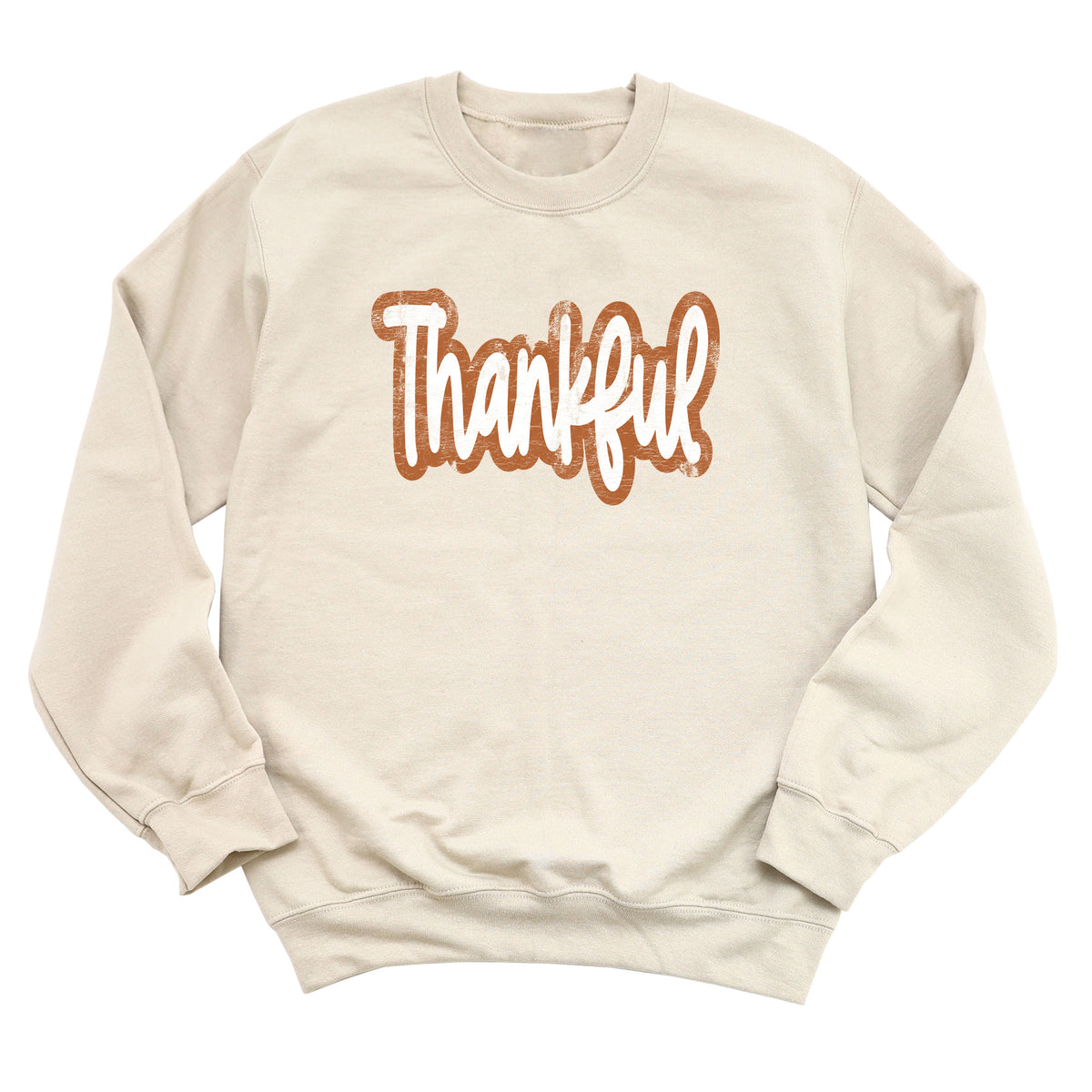 Distressed Thankful Sweatshirt